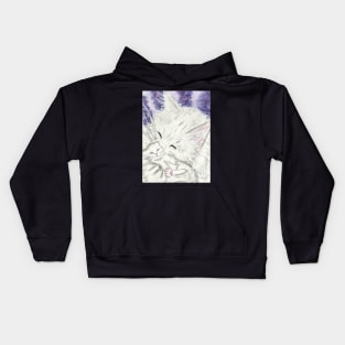 Mother and baby cat art Kids Hoodie